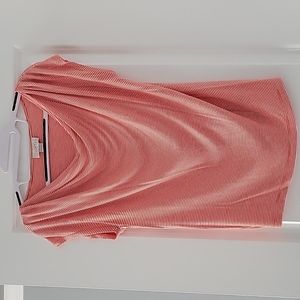 Cowl neck cap sleeve tee